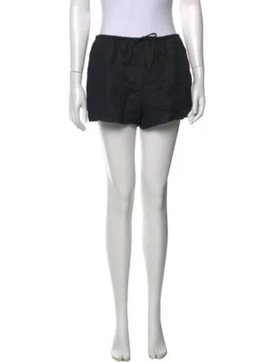 Pre-owned Reformation Linen Mini Shorts In Black