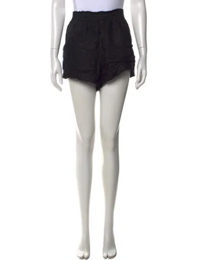 Pre-owned Reformation Linen Mini Shorts In Black