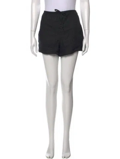 Pre-owned Reformation Linen Mini Shorts In Black