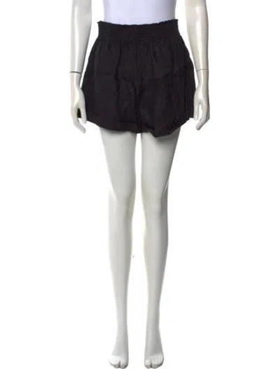 Pre-owned Reformation Linen Mini Shorts In Black