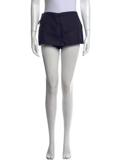 Pre-owned Reformation Linen Mini Shorts In Black