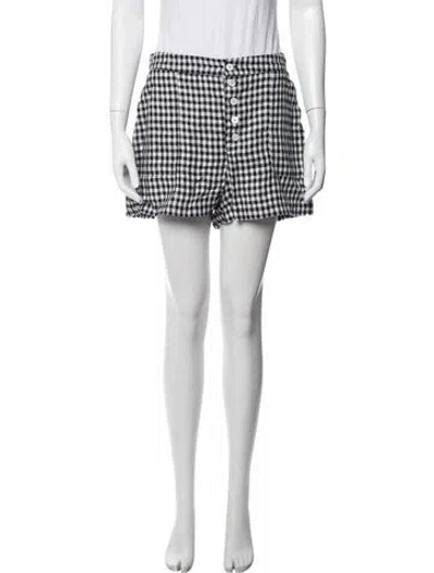 Pre-owned Reformation Linen Mini Shorts In Black