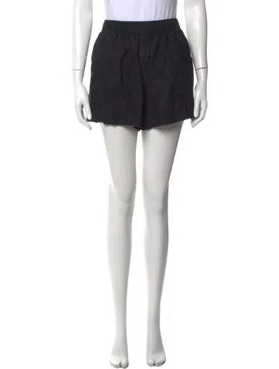 Pre-owned Reformation Linen Mini Shorts In Black