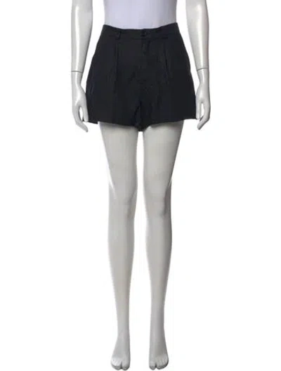 Pre-owned Reformation Linen Mini Shorts In Black