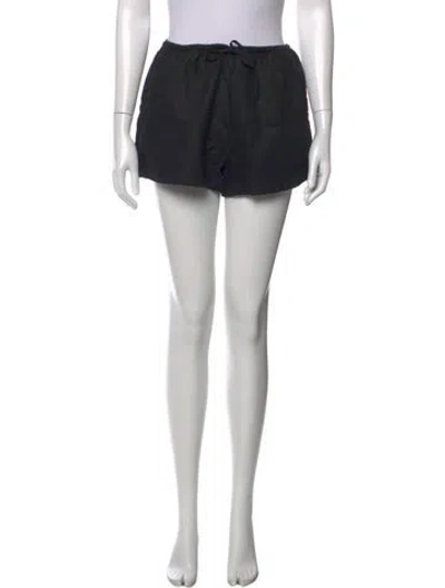 Pre-owned Reformation Linen Mini Shorts In Black