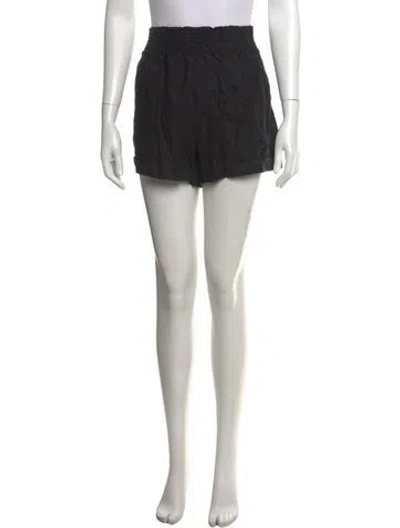 Pre-owned Reformation Linen Mini Shorts In Black