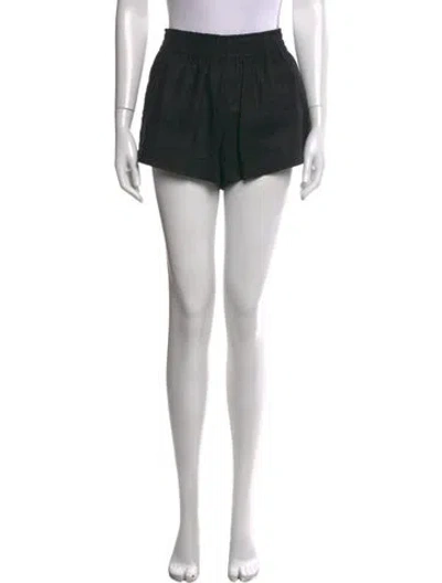 Pre-owned Reformation Linen Mini Shorts In Black