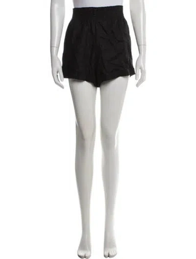 Pre-owned Reformation Linen Mini Shorts In Black