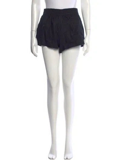 Pre-owned Reformation Linen Mini Shorts In Black