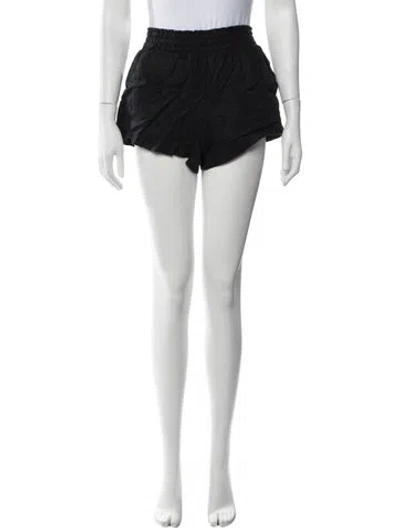 Pre-owned Reformation Linen Mini Shorts In Black