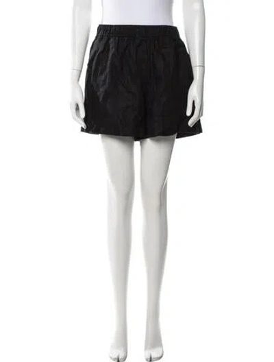Pre-owned Reformation Linen Mini Shorts In Black