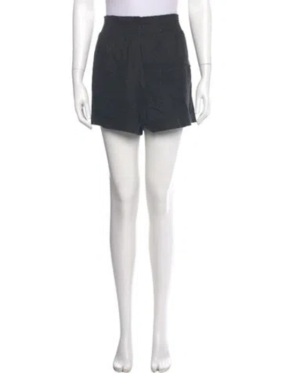 Pre-owned Reformation Linen Mini Shorts In Blue