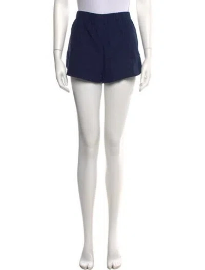 Pre-owned Reformation Linen Mini Shorts In Blue