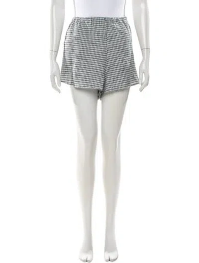 Pre-owned Reformation Linen Mini Shorts In Blue