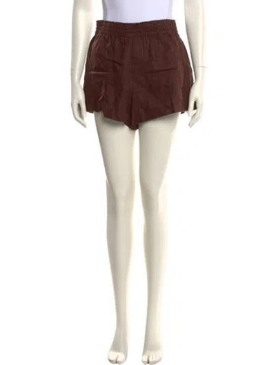 Pre-owned Reformation Linen Mini Shorts In Brown