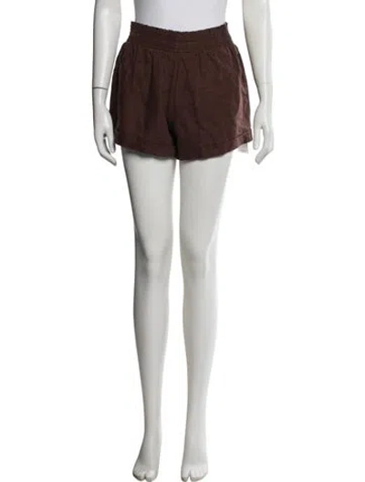 Pre-owned Reformation Linen Mini Shorts In Brown