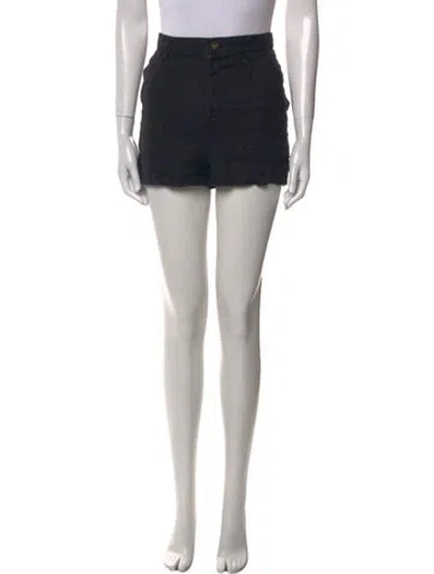 Pre-owned Reformation Linen Mini Shorts In Gray