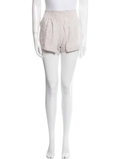 Pre-owned Reformation Linen Mini Shorts In Neutral