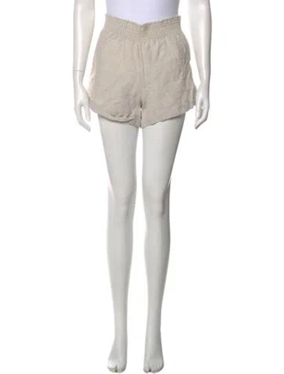 Pre-owned Reformation Linen Mini Shorts In Neutral