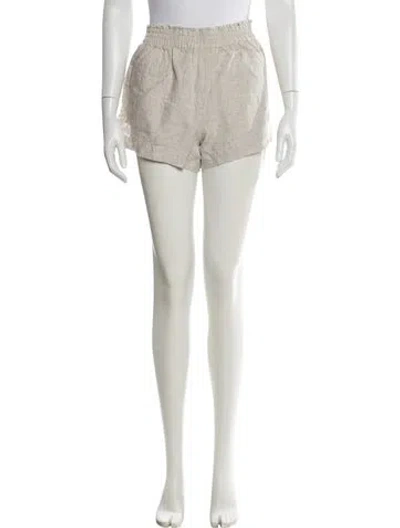 Pre-owned Reformation Linen Mini Shorts In Neutral