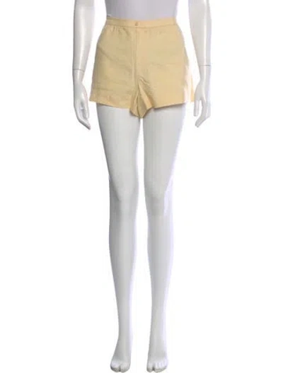 Pre-owned Reformation Linen Mini Shorts In Neutral