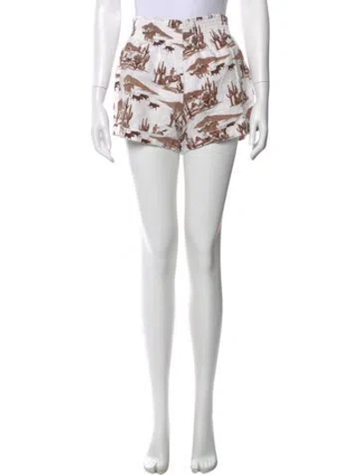Pre-owned Reformation Linen Mini Shorts In Neutral