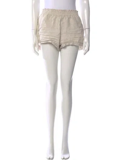 Pre-owned Reformation Linen Mini Shorts In Neutral