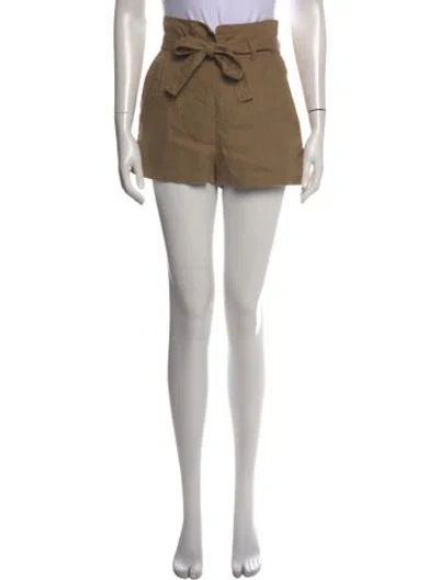 Pre-owned Reformation Linen Mini Shorts In Neutral