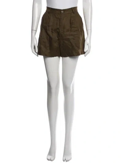 Pre-owned Reformation Linen Mini Shorts In Neutral