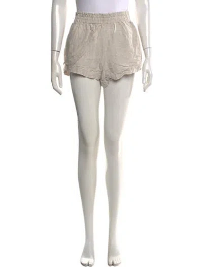 Pre-owned Reformation Linen Mini Shorts In Neutral
