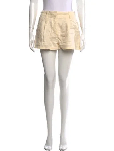 Pre-owned Reformation Linen Mini Shorts In Neutral