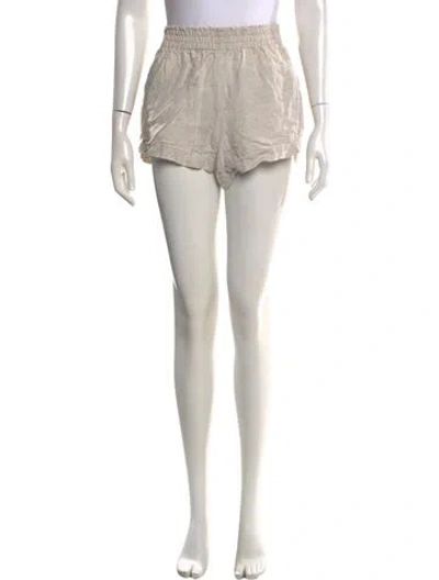 Pre-owned Reformation Linen Mini Shorts In Neutral