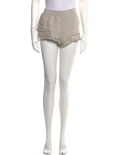 Pre-owned Reformation Linen Mini Shorts In Neutral