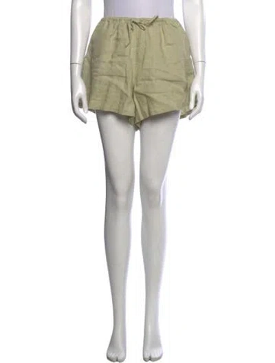 Pre-owned Reformation Linen Mini Shorts In Neutral