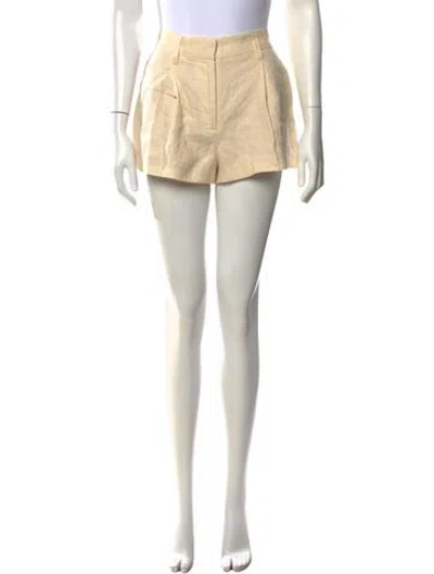 Pre-owned Reformation Linen Mini Shorts In Neutral