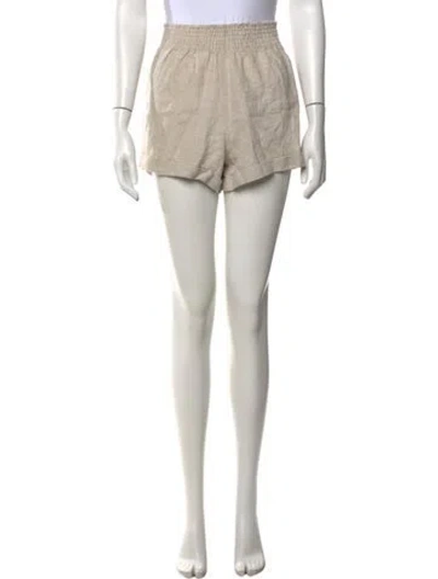 Pre-owned Reformation Linen Mini Shorts In Neutrals