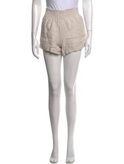 Pre-owned Reformation Linen Mini Shorts In Neutrals