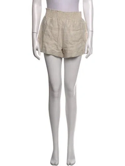 Pre-owned Reformation Linen Mini Shorts In Neutrals