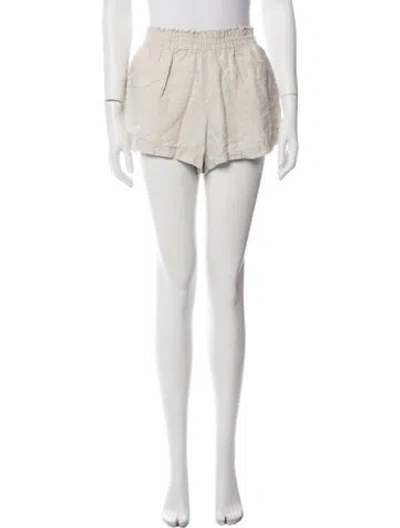 Pre-owned Reformation Linen Mini Shorts In Neutrals