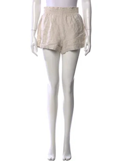 Pre-owned Reformation Linen Mini Shorts In Neutrals