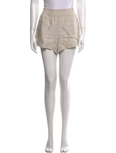 Pre-owned Reformation Linen Mini Shorts In Neutrals
