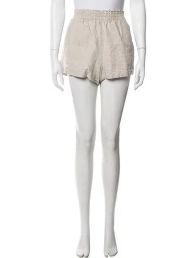 Pre-owned Reformation Linen Mini Shorts In Neutrals