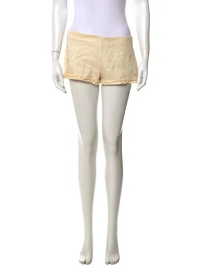 Pre-owned Reformation Linen Mini Shorts In Neutrals