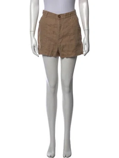 Pre-owned Reformation Linen Mini Shorts In Neutrals