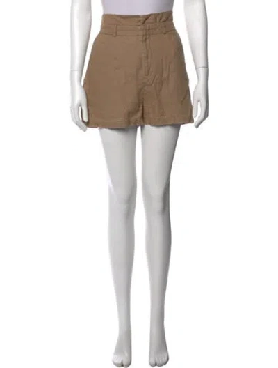 Pre-owned Reformation Linen Mini Shorts In Neutrals
