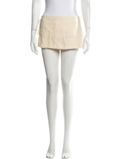 Pre-owned Reformation Linen Mini Shorts In Neutrals