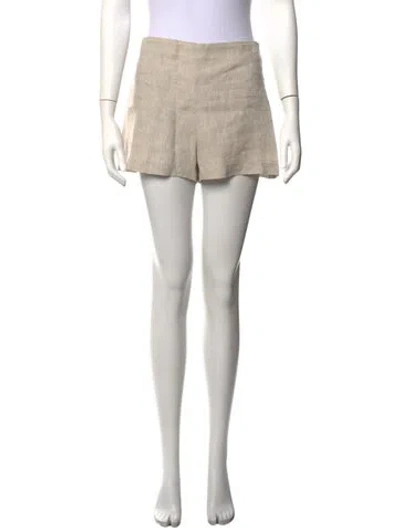 Pre-owned Reformation Linen Mini Shorts In Neutrals