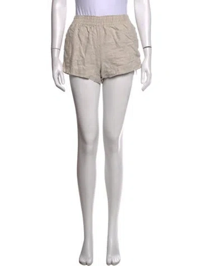 Pre-owned Reformation Linen Mini Shorts In Neutrals
