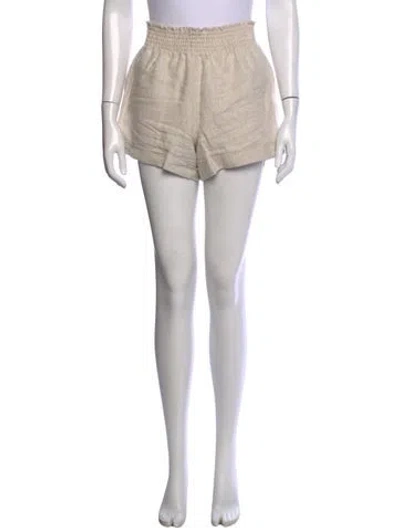 Pre-owned Reformation Linen Mini Shorts In Neutrals