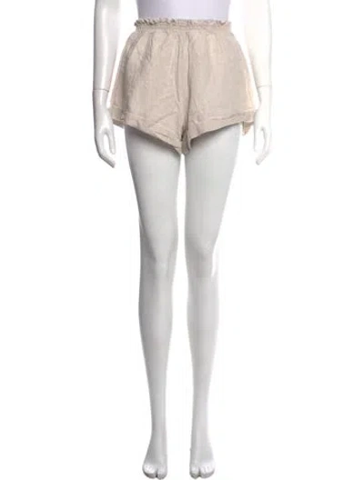 Pre-owned Reformation Linen Mini Shorts In Neutrals